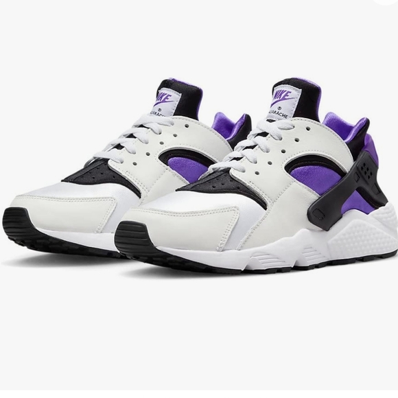Nike Other - Nike Huarache Men's White Black Purple Athletic Shoes
